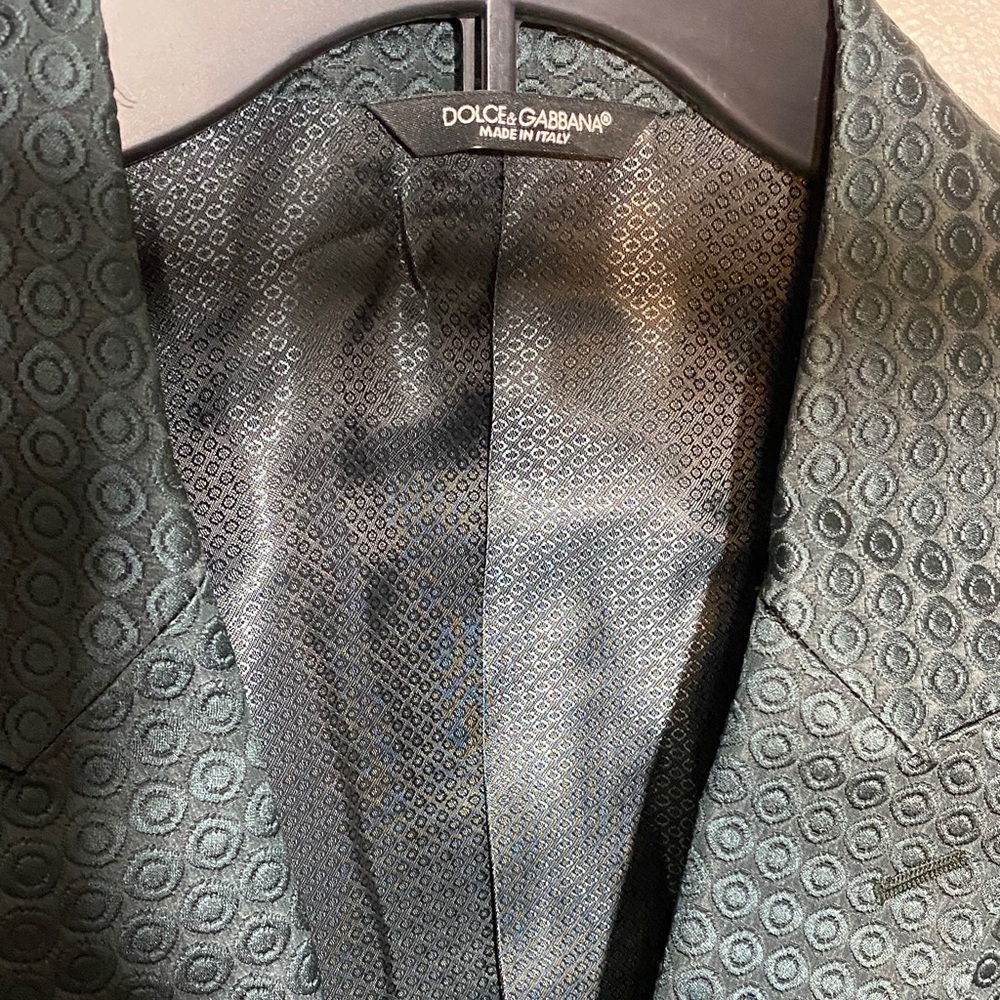 Dolce & Gabbana Black Textured Men's Suit - Picture 2 of 10